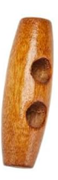 Boutons ovales en bois d’olivier 30 mm/8 couleurs