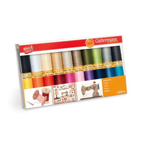 Set de 20 fils coton 100 mètres