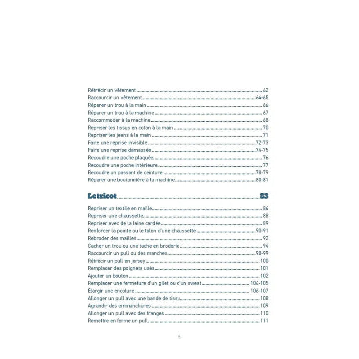 Mon p'tit cours de poche - Le raccommodage