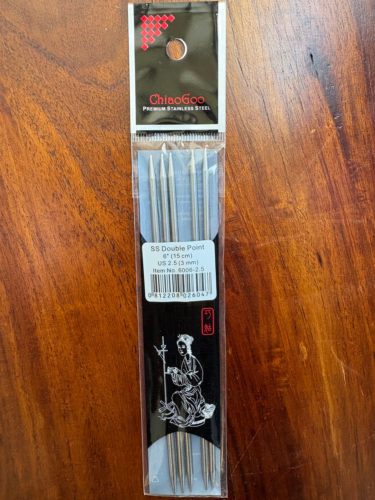 Aiguilles métal double-pointes - 15CM