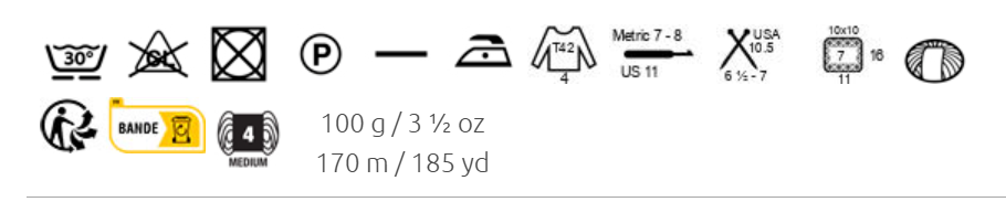 Funk 75 - 68% Acrylique 15% Laine 10% Polyester Recyclé 7% Alpaga