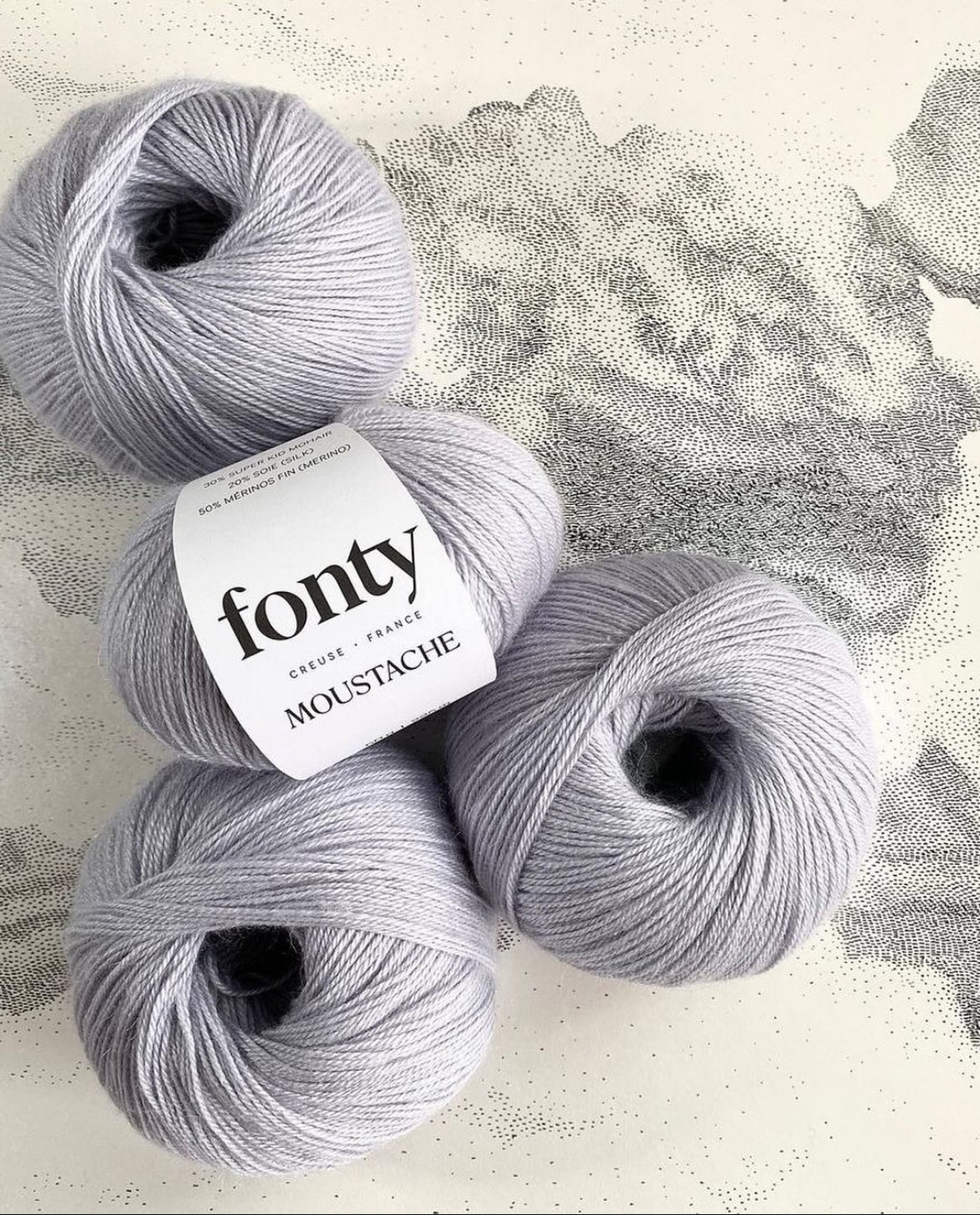 Moustache - 50% Merino, 30% Super Kid Mohair, 20% Soie