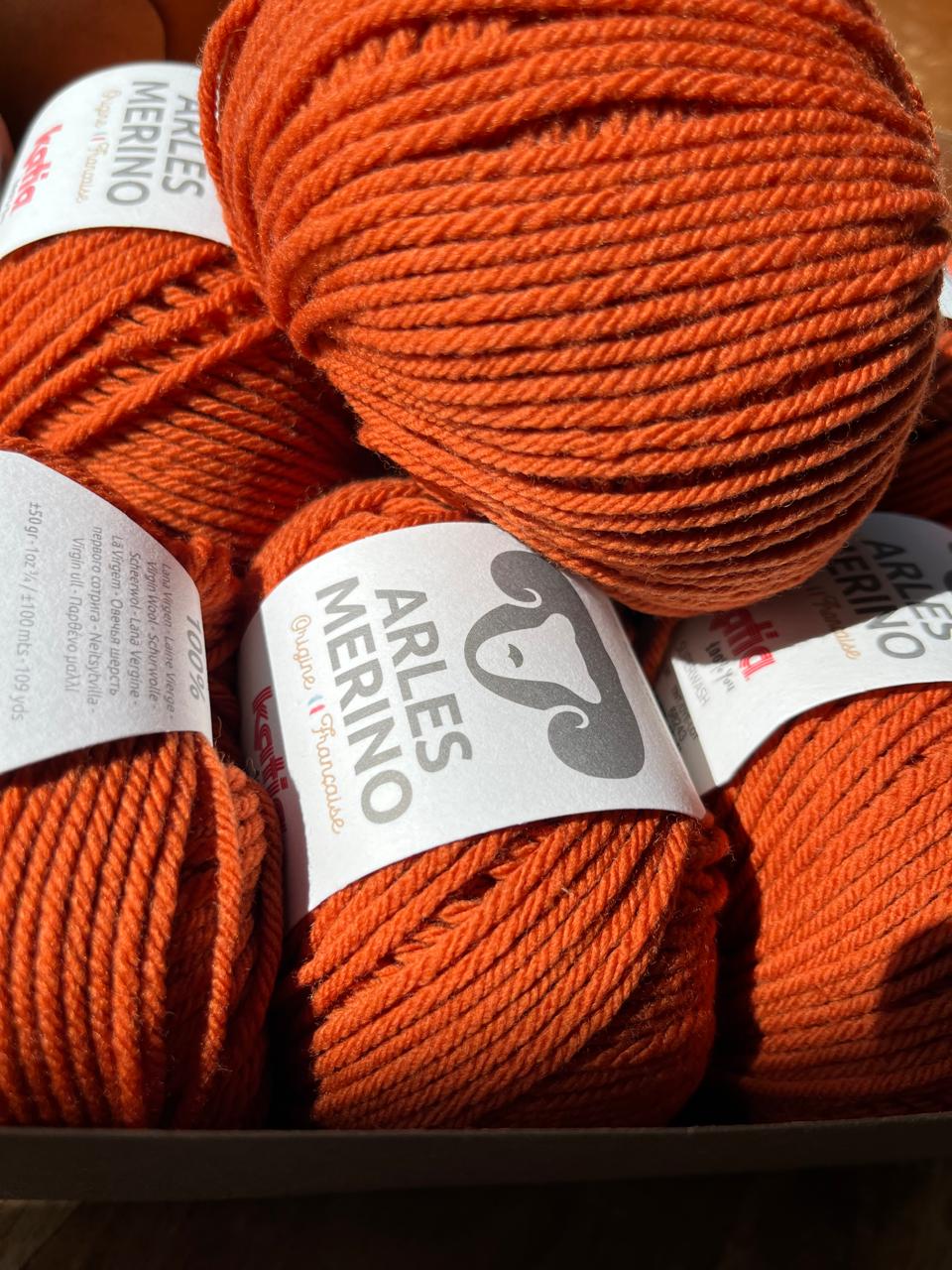 Lot de 10 pelotes Arles Merino Orange 55