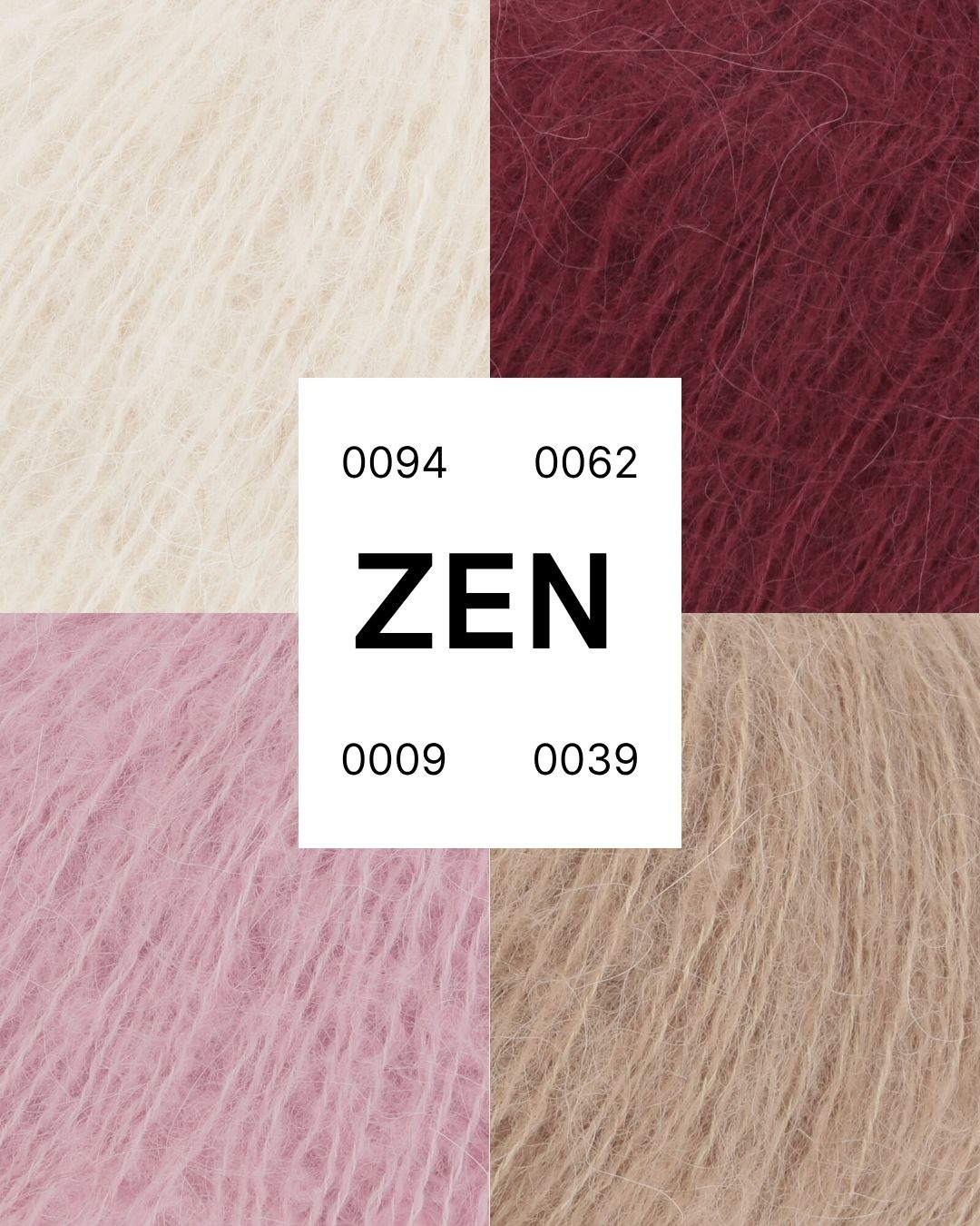 Zen - 35% Laine vierge (Merino superfine) 35% Alpaga (Suri Alpaca) 30% Soie