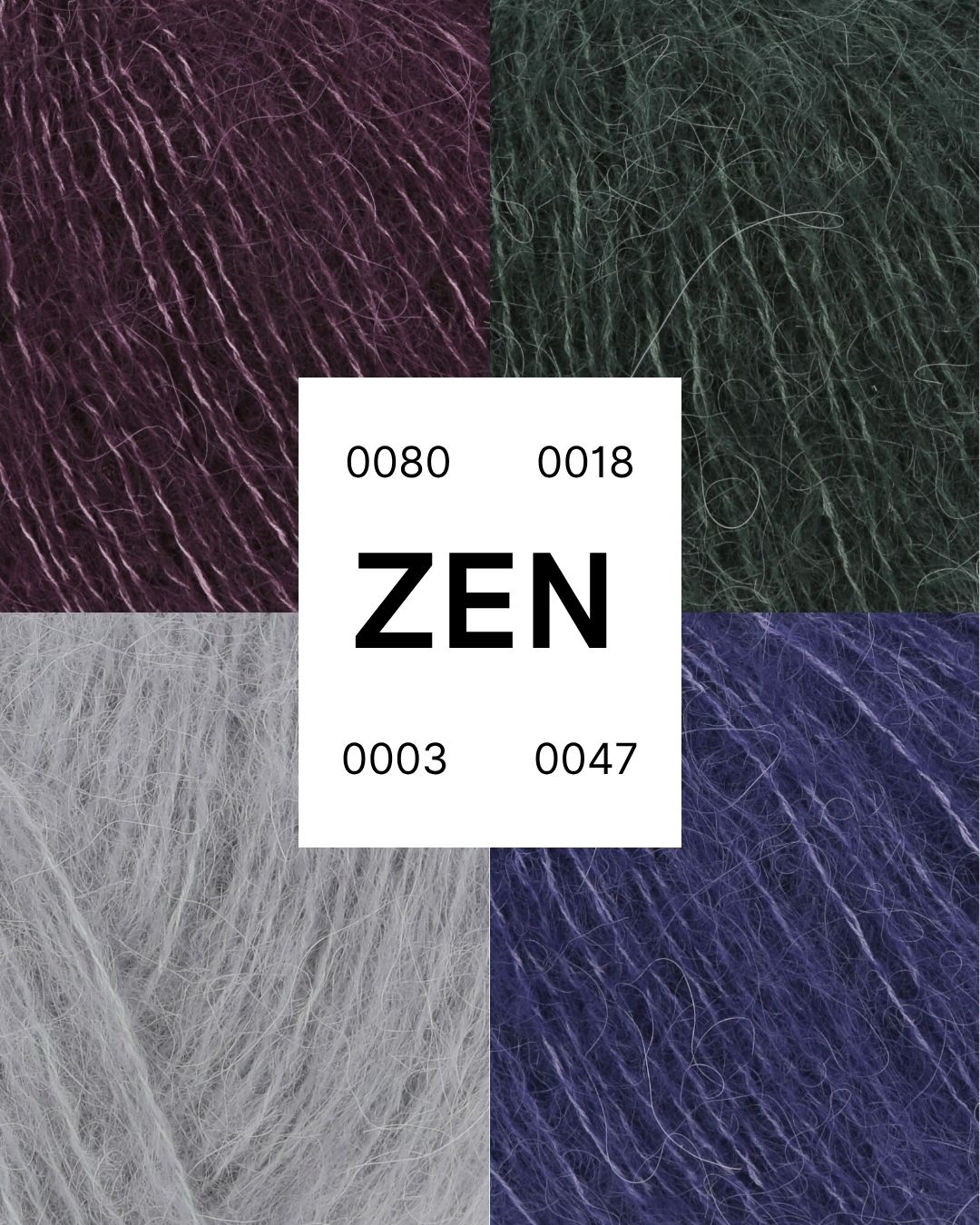 Zen - 35% Laine vierge (Merino superfine) 35% Alpaga (Suri Alpaca) 30% Soie
