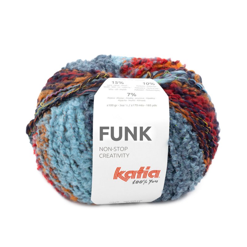 Funk 75 - 68% Acrylique 15% Laine 10% Polyester Recyclé 7% Alpaga