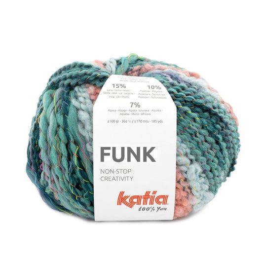 Funk 76 - 68% Acrylique 15% Laine 10% Polyester Recyclé 7% Alpaga