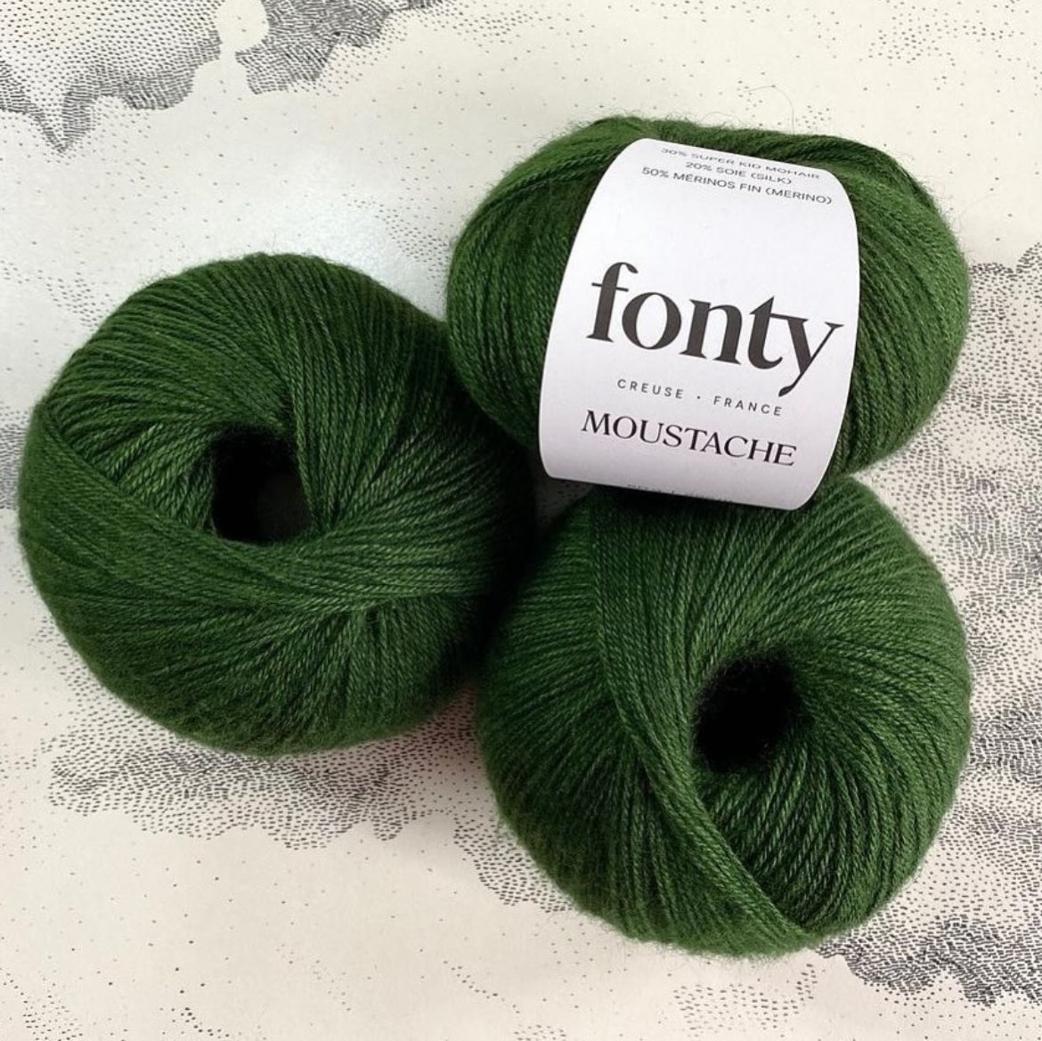 Moustache - 50% Merino, 30% Super Kid Mohair, 20% Soie